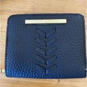 Steve Madden French Zip Around Wallet Black One Size